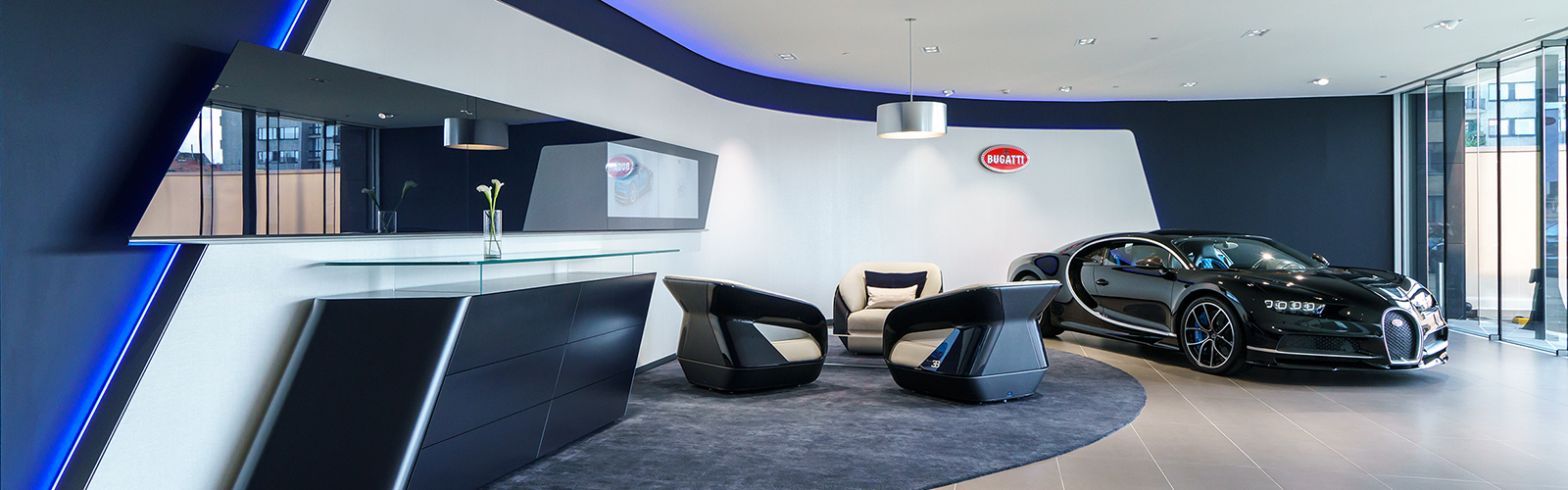 Braunwagner Spatial Interior Design Bugatti Showrooms worldwide